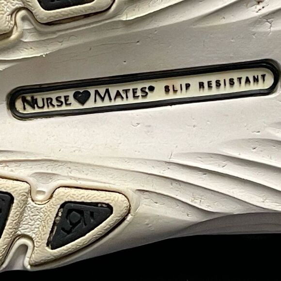 Nurse Mates Dash  Black Leather Slip On Nurse Sneakers Size 8.5M - Picture 10 of 16